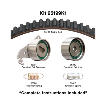 Dayco 91-01 Toyota 2.0/2.2L Timing Belt Kit, 95199K1 95199K1